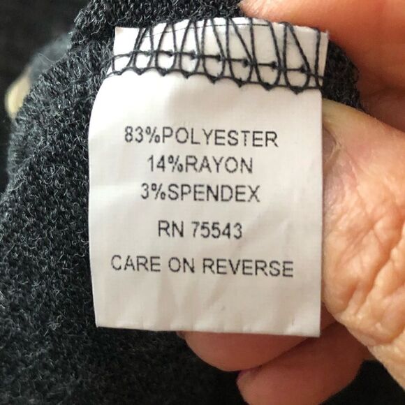 Radzoli M Gray Button Side Wrap Dangling Front Tassels Elegant Boho Cape Sweater - Picture 8 of 9